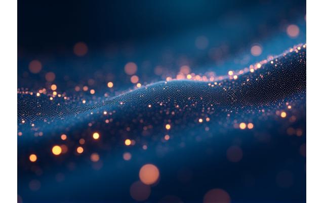 Abstract illustration of blockchain technology with glowing lines and interconnected nodes representing digital assets and secure transactions