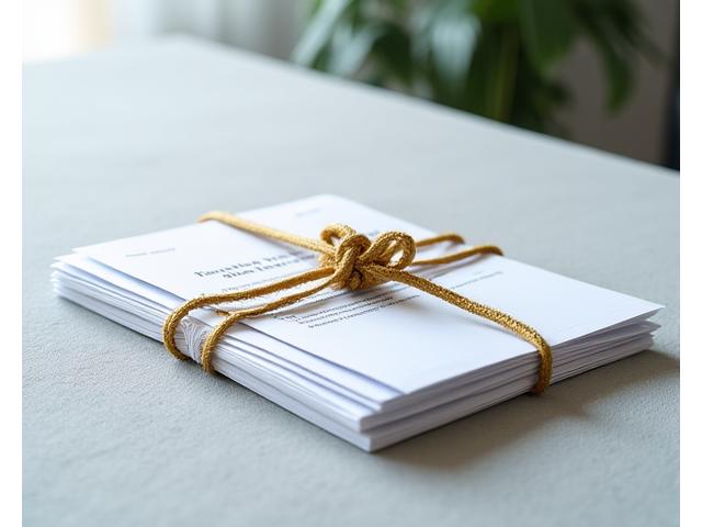A stack of legal documents with a secure knot tied around them, symbolizing trust and security.