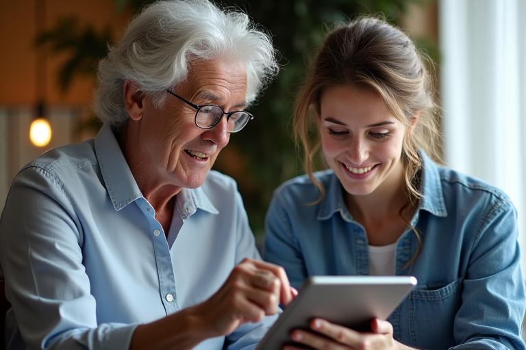 A young adult engaging in a financial literacy workshop with an older, experienced mentor, symbolizing wealth stewardship and education.