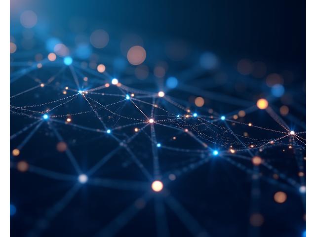 Abstract representation of blockchain or cryptocurrency